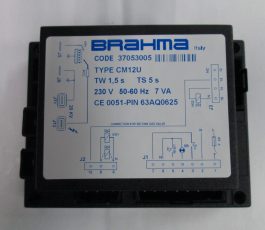 Part No: BR-37053005, Brahma Burner Controller for gas Type: CM12U  TW 1.5s TS 5s 230V, 50/60Hz, 7VA